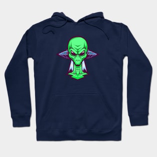 Alien Head with UFO Hoodie